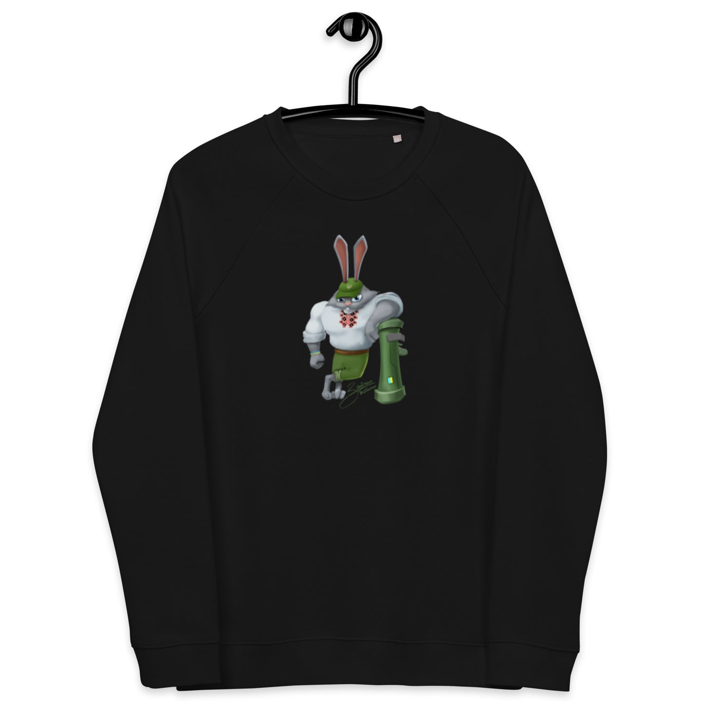 The Rabbit - Зайчик Побігайчик || Unisex organic raglan sweatshirt