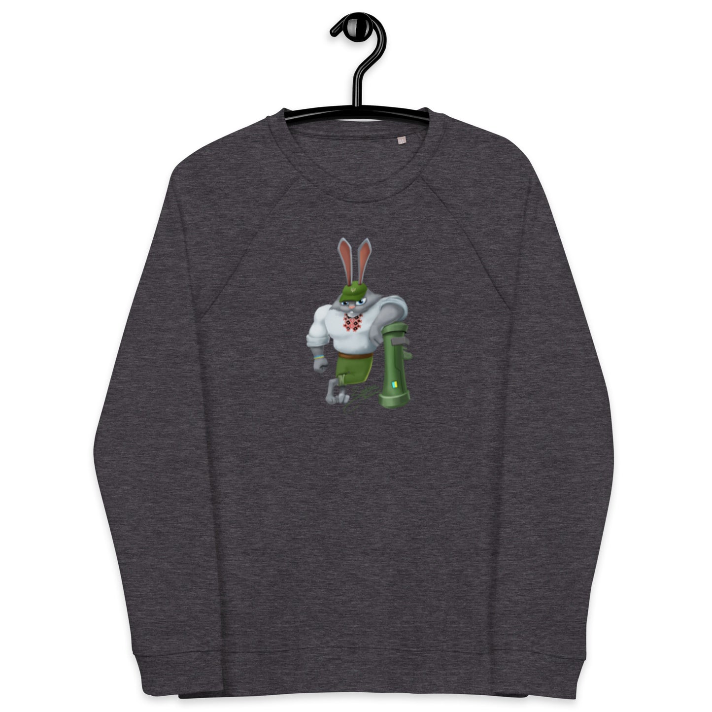 The Rabbit - Зайчик Побігайчик || Unisex organic raglan sweatshirt