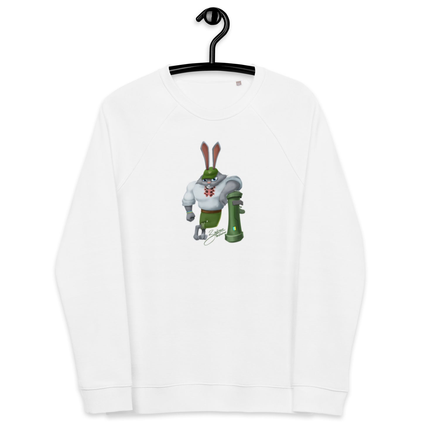 The Rabbit - Зайчик Побігайчик || Unisex organic raglan sweatshirt